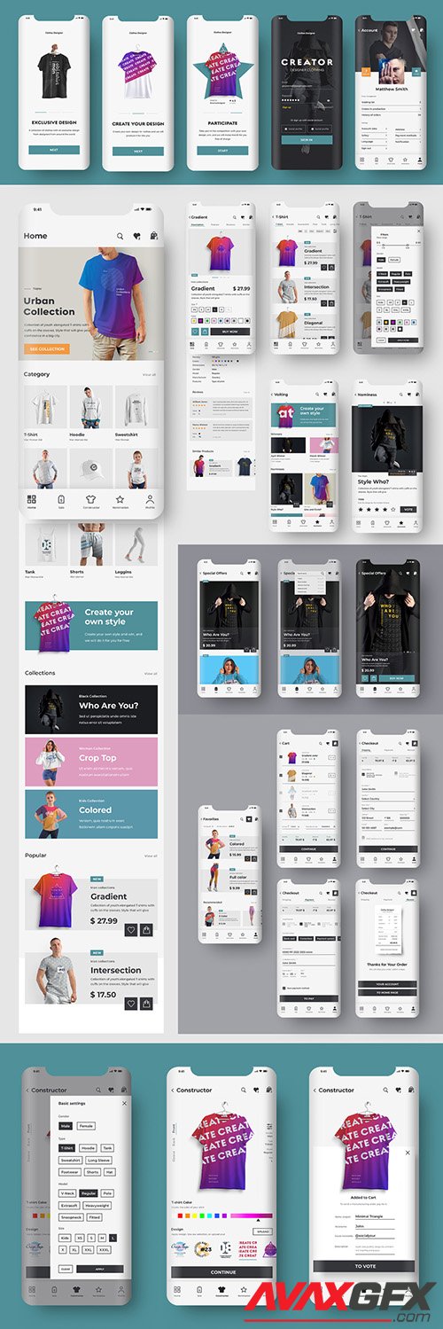 E-Commerce Ui Layout Kit Clothing Store App 351008927