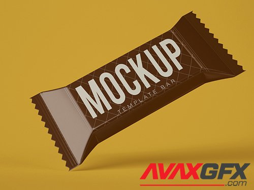 Chocolate Snack Bar Packaging Mockup 351296191