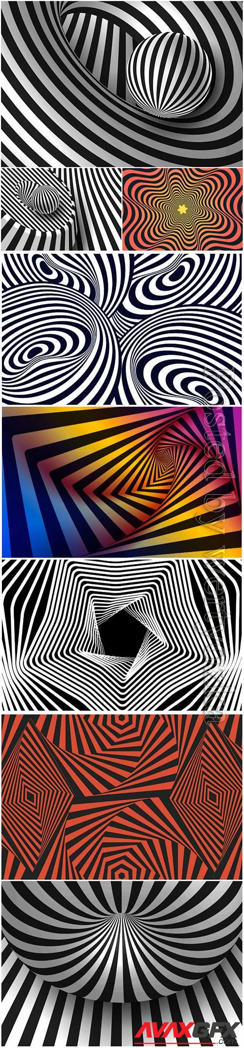 Psychedelic optical illusion vector background # 9