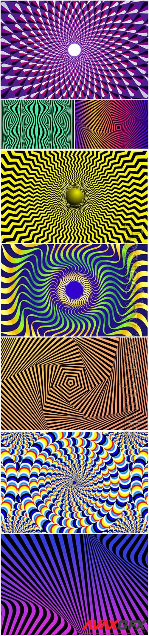 Psychedelic optical illusion vector background # 3