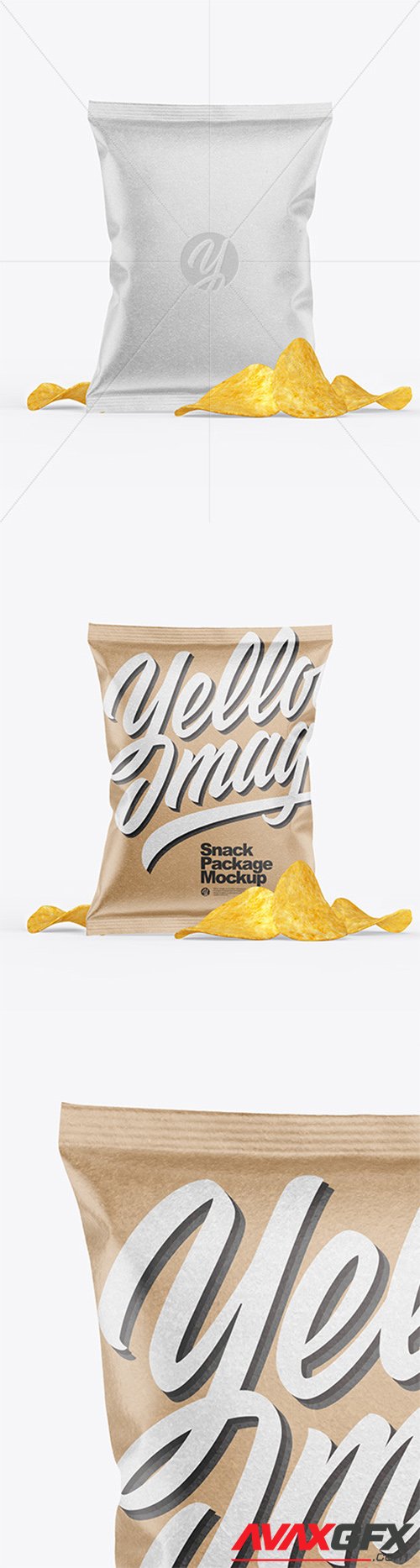 Kraft Snack Package w/ Chips Mockup 61430