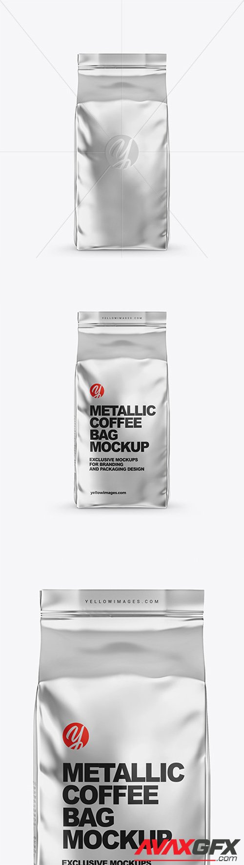 Metallic Coffee Bag Mockup 61379