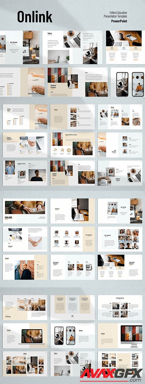 Online Education & E-Learning PowerPoint Template