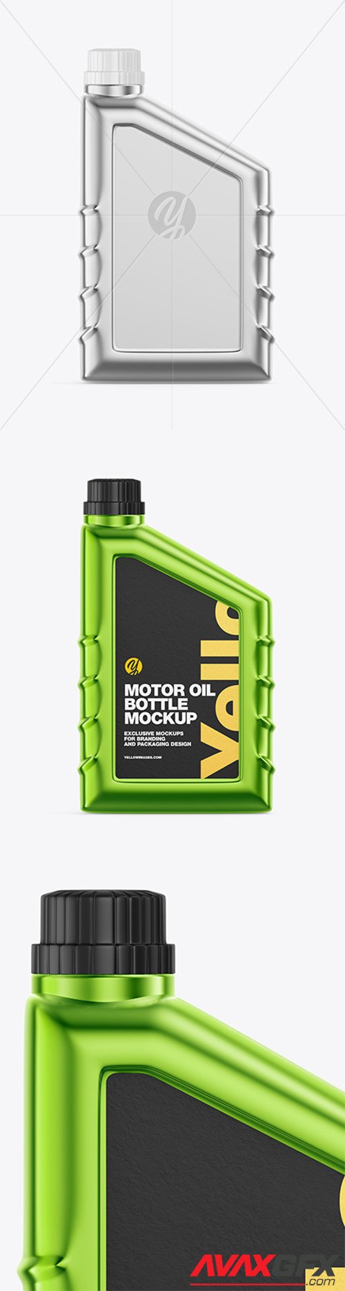 Metallic Motor Oil Bottle Mockup 61555