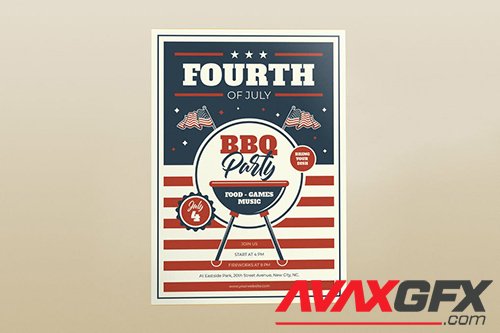 Fourth of July Flyers - BBQ Party