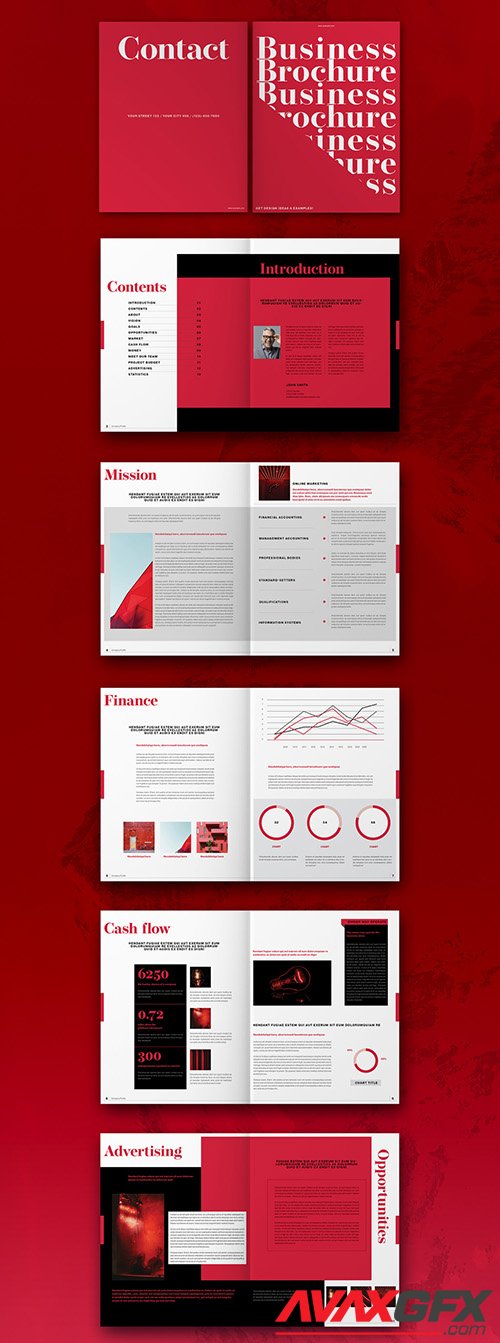 Red Brochure Layout 332487546