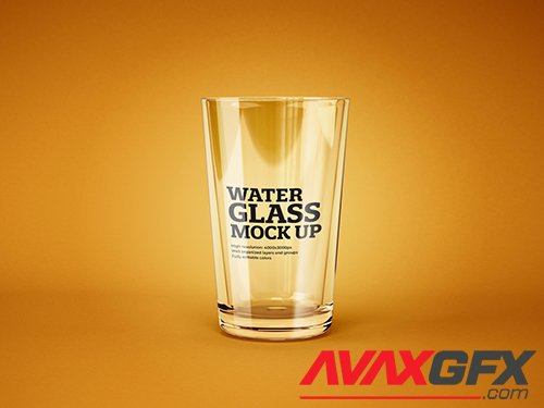 Realistic Water Glass Mockup 355003143