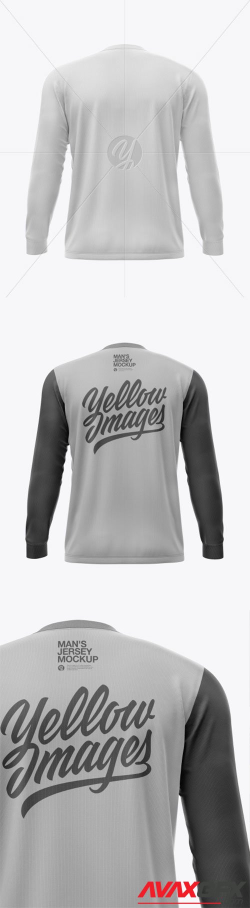 Men's Jersey With Long Sleeve Mockup 61489