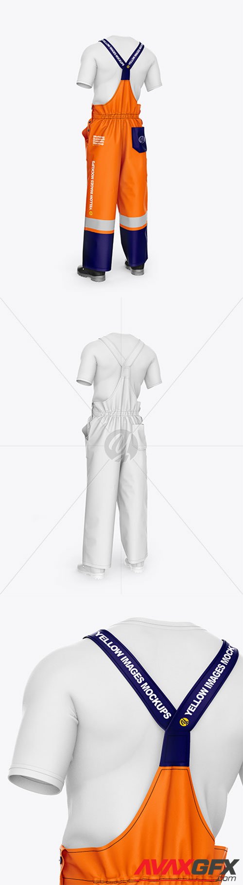 Working summer overalls – Back Half Side View 61467