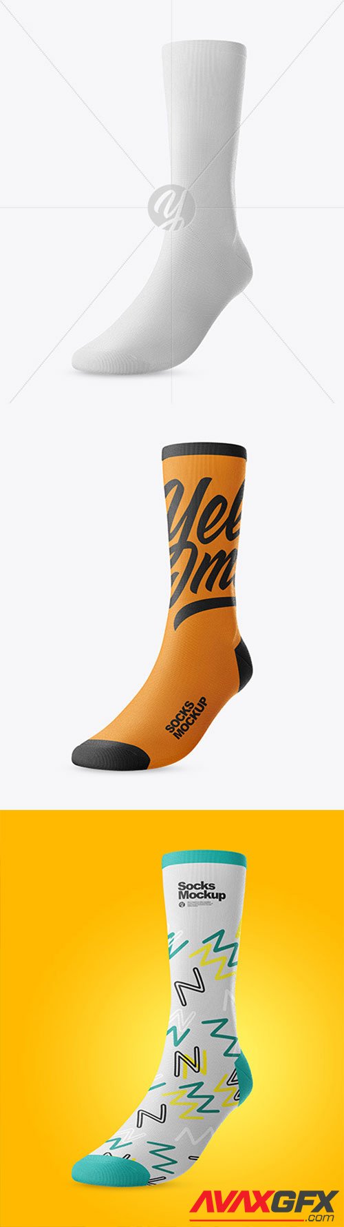 Sock Mockup - Half Side View 61585