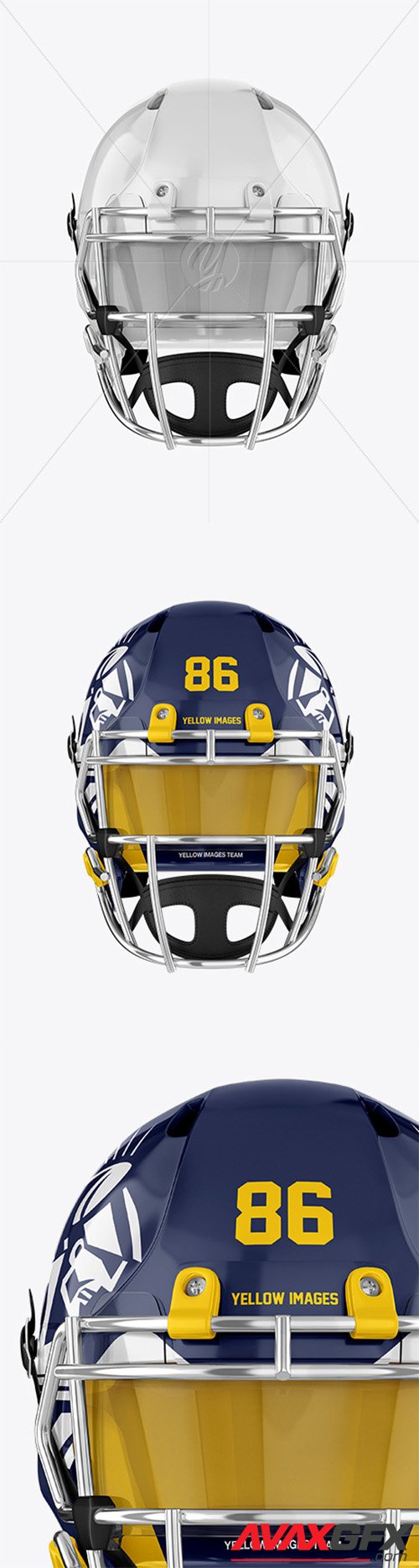 American Football Helmet Mockup - Front View 59488