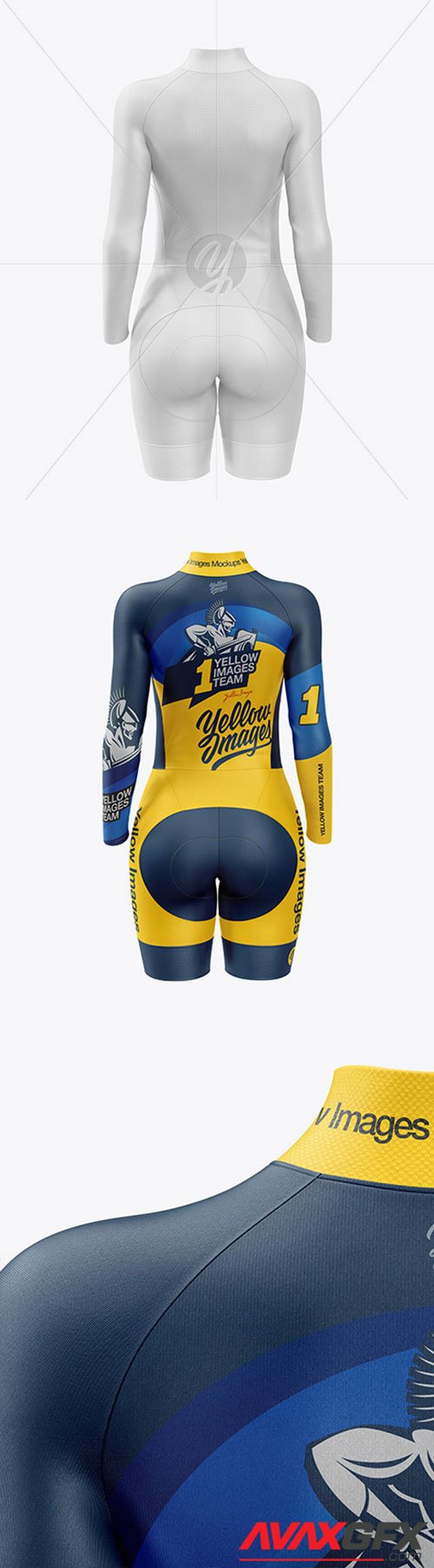 Women's Cycling Suit Mockup 58364