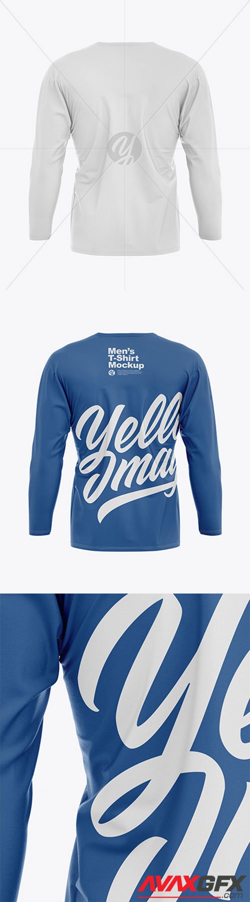 Men's Long Sleeve T-Shirt Mockup 55610