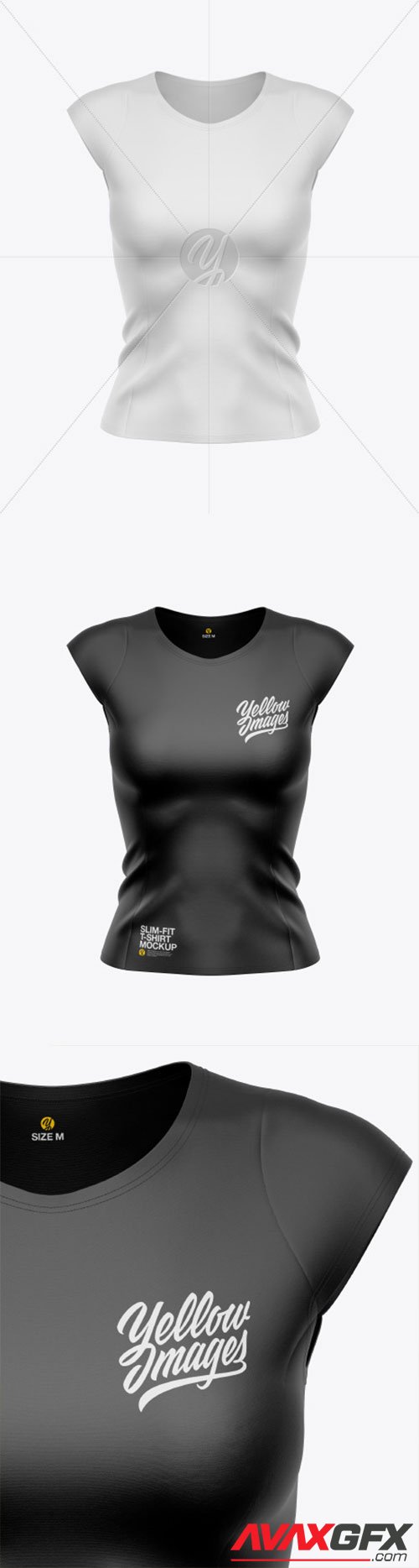 Women’s Slim-Fit T-Shirt Mockup 49131