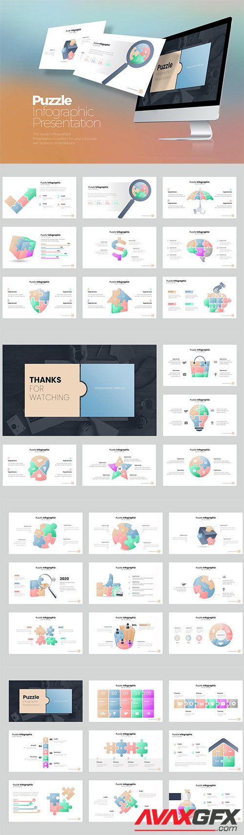 Puzzle Infographic PowerPoint, Keynote, Google Slides