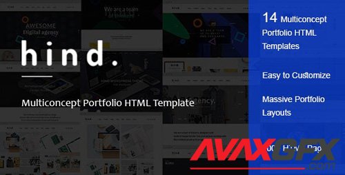 ThemeForest - Hind v1.0 - Multi-Concept Portfolio HTML Template - 27247343