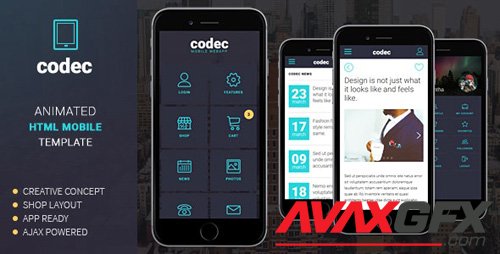 ThemeForest - Codec v1.0 - Mobile HTML Template (Update: 11 April 18) - 13586802