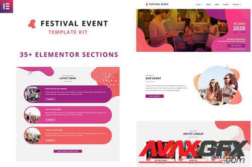 ThemeForest - Festival Events v1.0 - Elementor Template Kit - 26094698