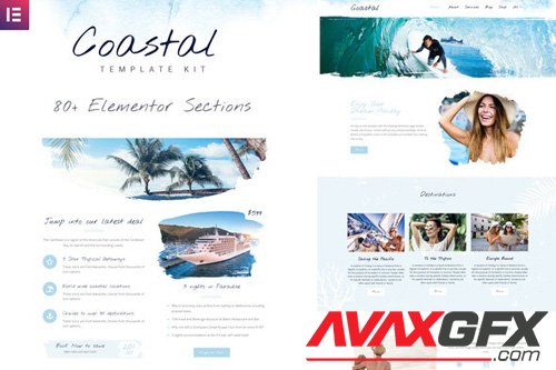 ThemeForest - Coastal v1.0 - Travel and Surf Grunge Template Kit (Update: 17 April 20) - 25865555