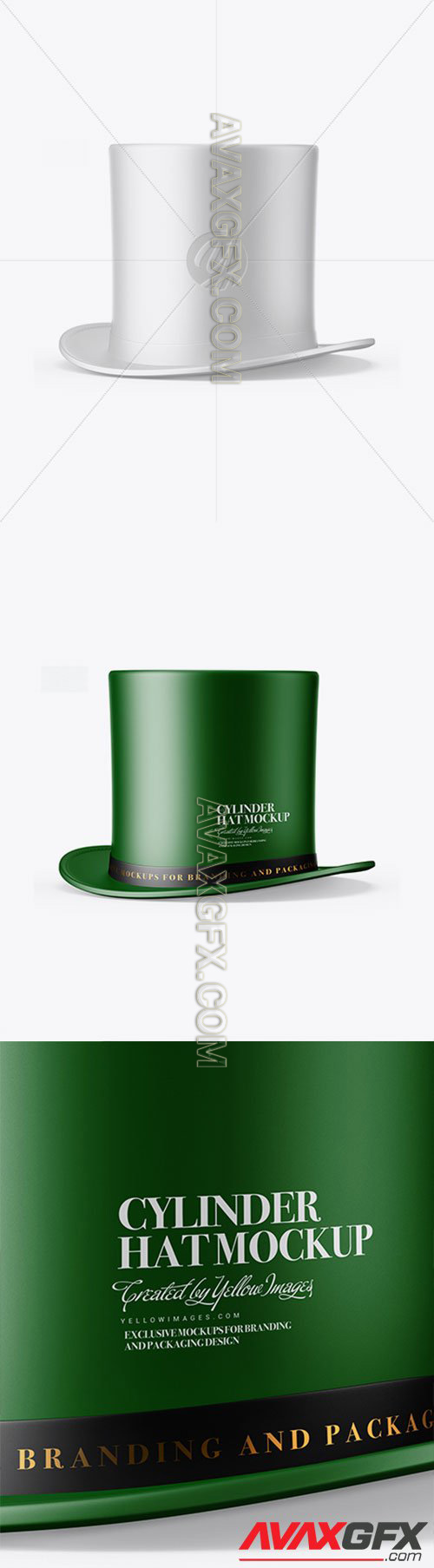 Matte Cylinder Hat Mockup - Half Side 25041