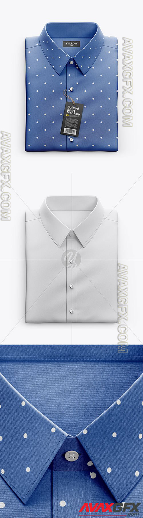 Folded Shirt Mockup - Top View 25987