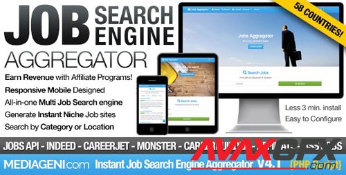 CodeCanyon - Instant Job Search Engine Aggregator v4.1 - 5541867