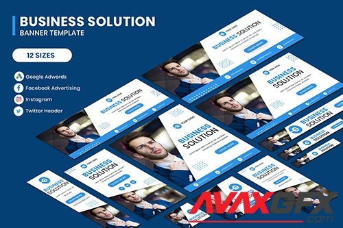 Business Solution Google Adwords Banner Template