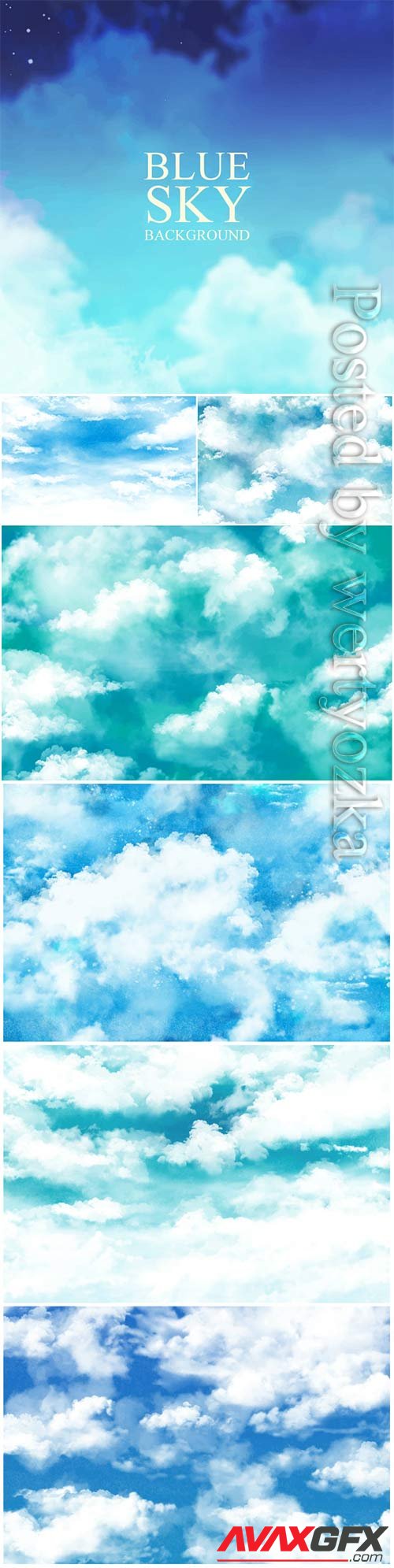 Sky paint texture vector background