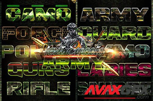 Army Photoshop Text Effects