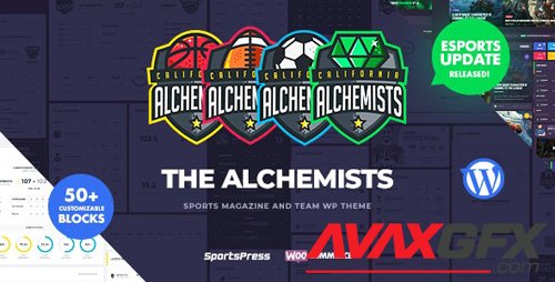 ThemeForest - Alchemists v4.2.7 - Sports, eSports & Gaming Club and News WordPress Theme - 20256220 - NULLED