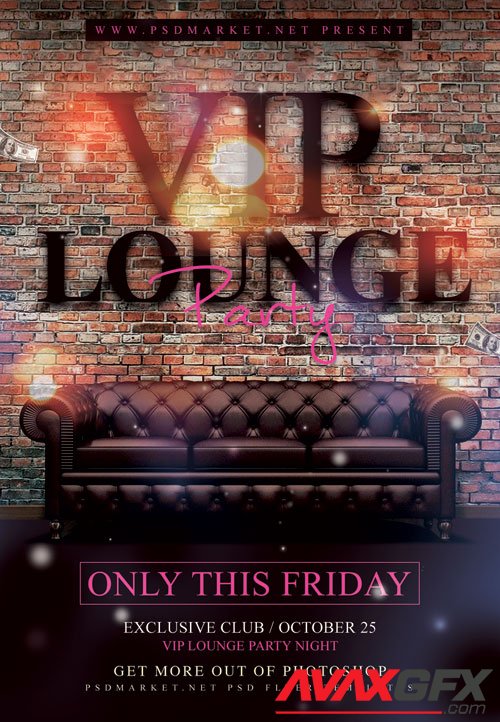 Lounge party - Premium flyer psd template