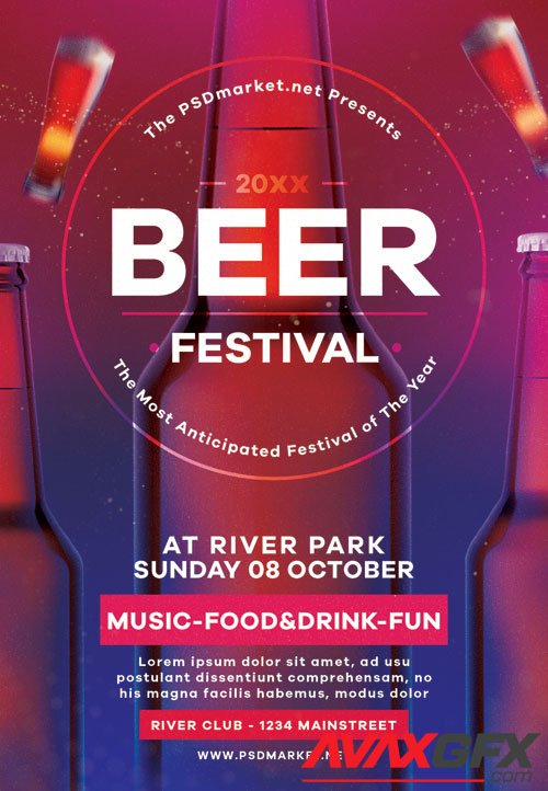 Beer festival - Premium flyer psd template