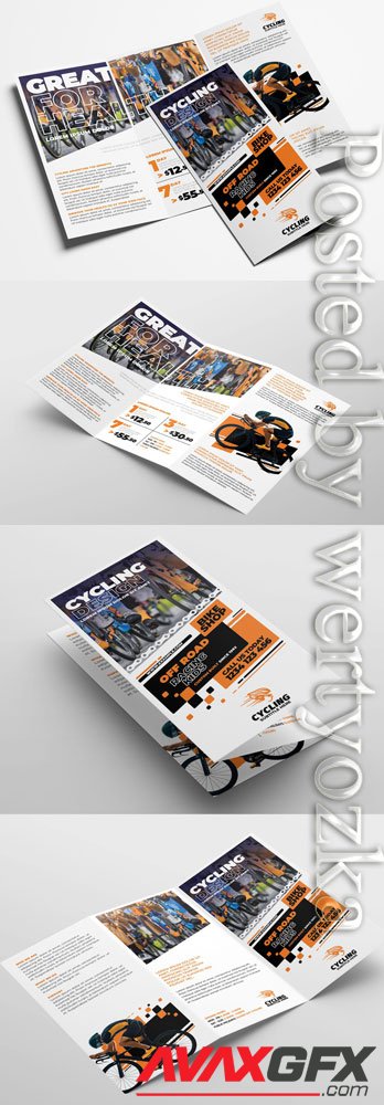 Cycling Shop Trifold Brochure Layout 322611393