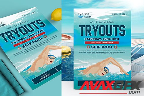 Swim Tryouts Flyer
