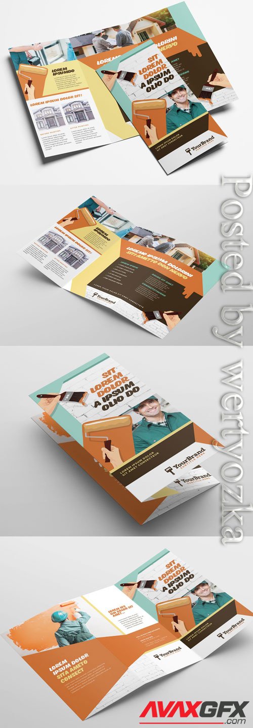 Painting Service Trifold Brochure Layout