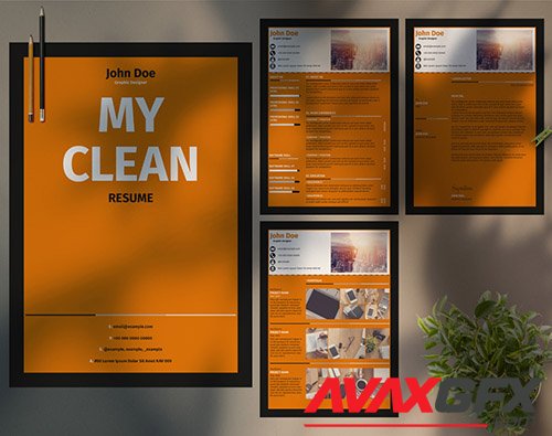 Black and Orange Resume Layout 331034901