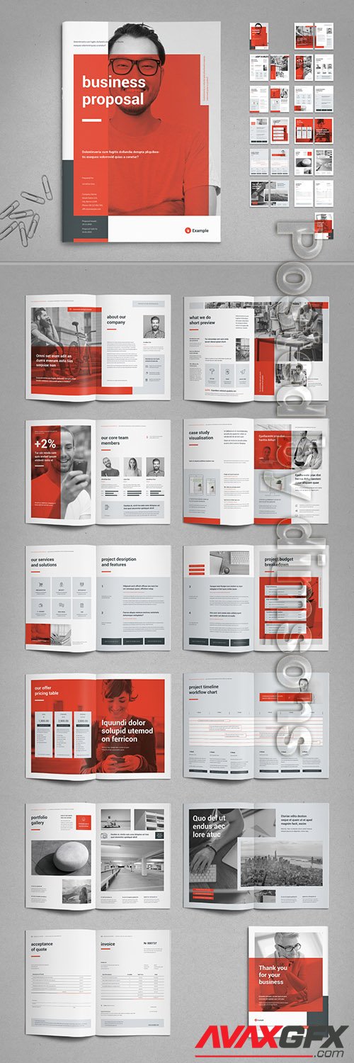 Light Gray and Red Proposal Layout 322330565