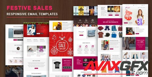 ThemeForest - Festive Sales v1.0 - Responsive Email Template with Online StampReady & Mailchimp Editors - 23019787