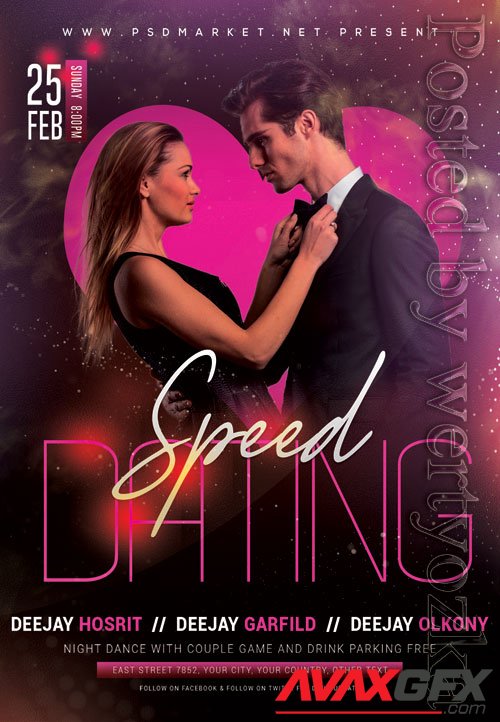 Speed dating event - Premium flyer psd template