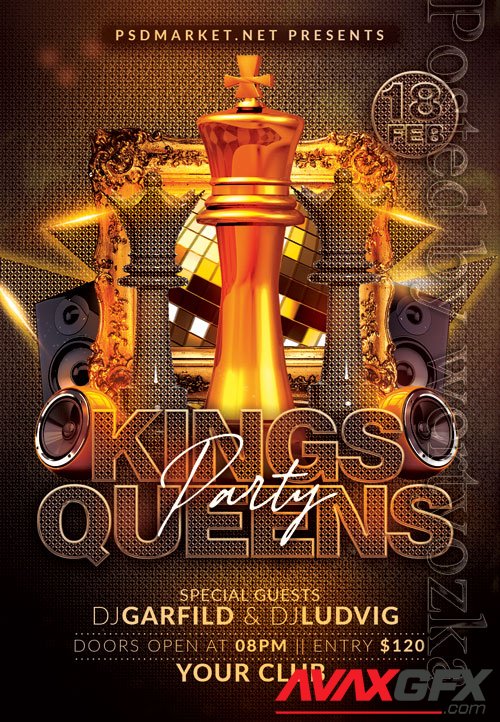 Kings queens - Premium flyer psd template