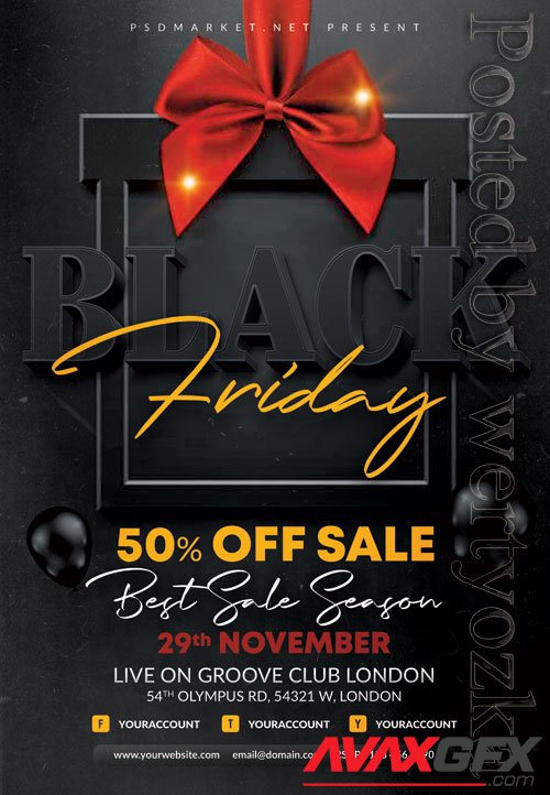 Black friday event - Premium flyer psd template