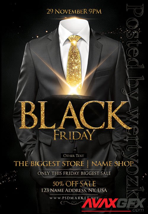 Black friday vip - Premium flyer psd template