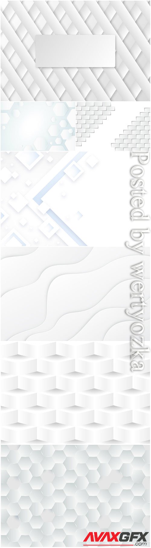 3d background with white abstract vector elements