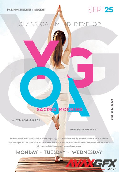 Yoga event - Premium flyer psd template