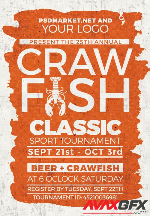 Crawfish classic - Premium flyer psd template