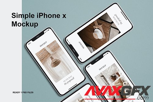 Simple iPhone x Mockup