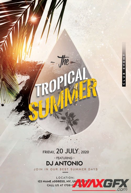 Tropical Beach - Premium flyer psd template