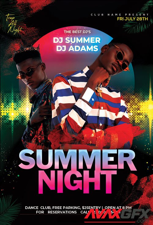 Summer Night Event - Premium flyer psd template