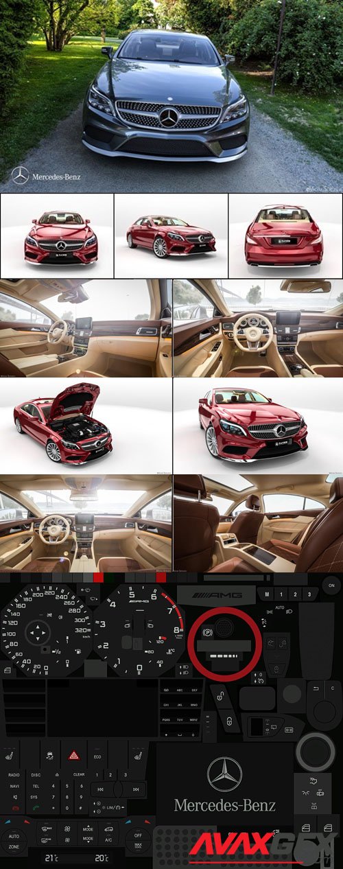 Mercedes-Benz CLS 500 2015 - 3D Models