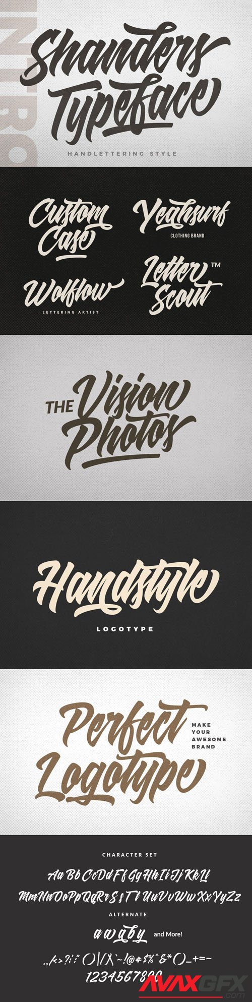 Shanders Typeface - Handlettering Style